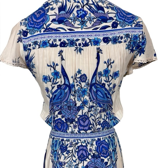 Spell & the Gypsy Hotel Paradiso Gown Bluebird Maxi Hi Lo Dress - Picture 11 of 16